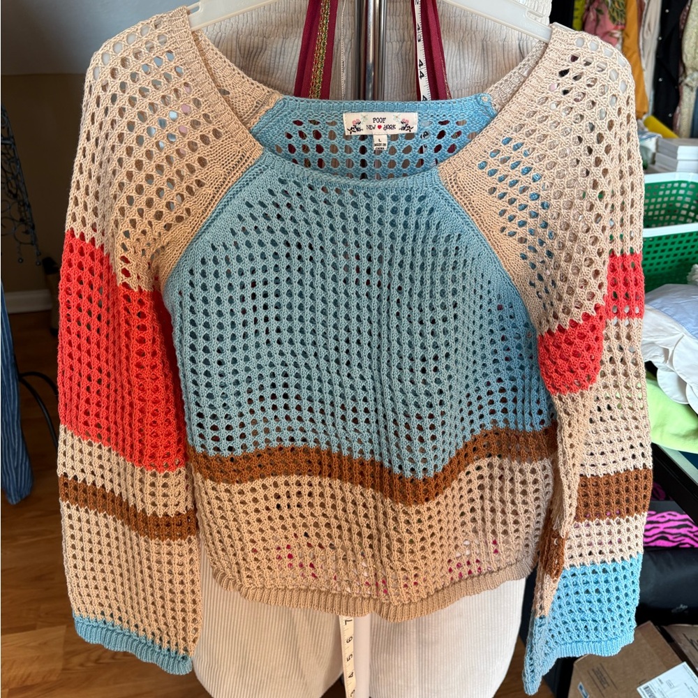 Poof New York Crochet Sweater